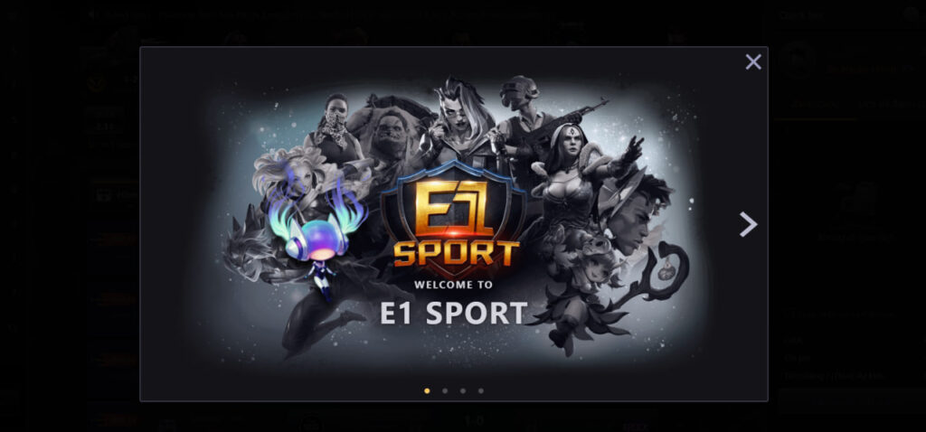 Esports BJ88: Trải nghiệm cá cược thể thao điện tử đỉnh cao 4 Tại sảnh Bj88 hãy kéo xuống phía dưới cùng bạn sẽ thấy nhà cung cấp E1 Sport - Thương hiệu hàng đầu chuyên về thao điện tử