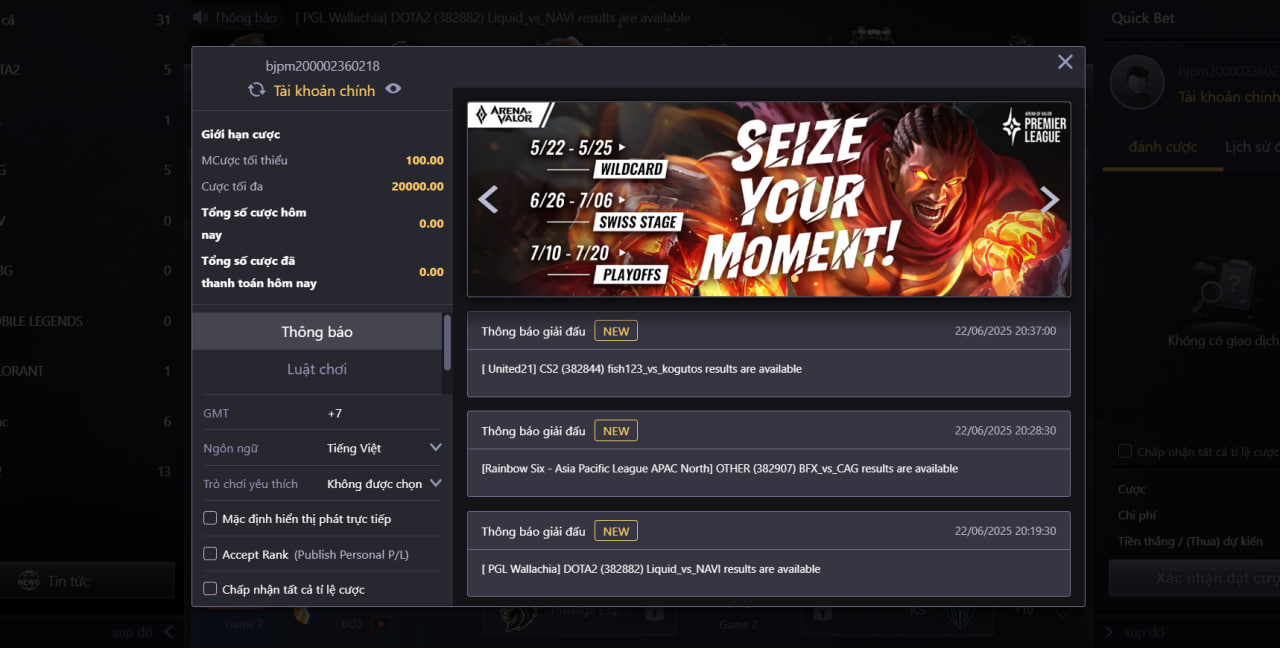Esports BJ88: Trải nghiệm cá cược thể thao điện tử đỉnh cao 2 E1Sport là đối tác hàng đầu chỉ cung cấp duy nhất các bộ môn cá cược thể thao điện tử