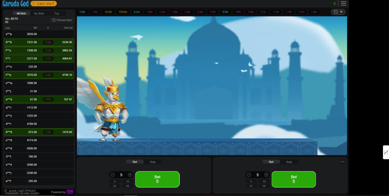 Trải nghiệm Crash Game BJ88 tối ưu tại Việt Nam năm 2025 3 Garuda God - Trò chơi Crash Game được nhà cung cấp R88 phân phối tại BJ88