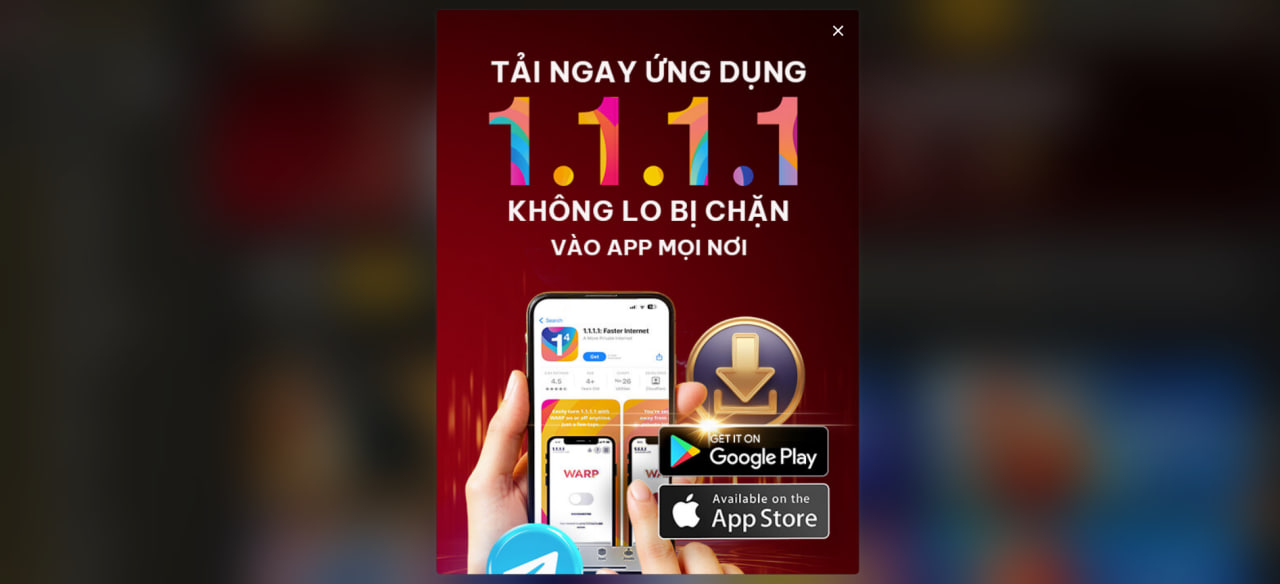 Hướng dẫn chi tiết cách tải app BJ88 cho IOS/APK (Android) 2 Ở một số quốc gia như Việt Nam, bạn cần cài đặt App 1.1.1.1 để truy cập vào Website do nhà mạng đã chặn. Tuy nhiên, khi tải App BJ88 về điện thoại thì bạn không phải cài đặt thêm phần mềm để hỗ trợ công việc đó